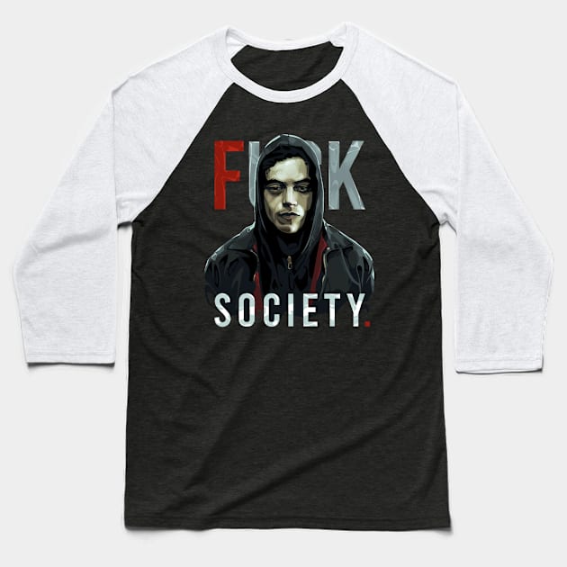 Fsociety Baseball T-Shirt by mugsandfancything